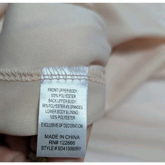 Lilt Tulle Sequin Gold Pink Flower Girl Formal Sleeveless Dress Girls Size 12 - Picture 7 of 8